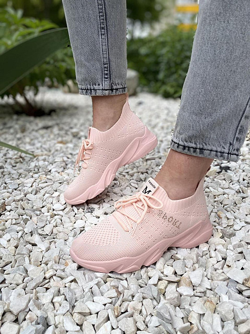 LB Сліпони жіночі LB 739-5 пудра (весна-літо, сітка) (4574) 36-41 Коломыя - изображение 3