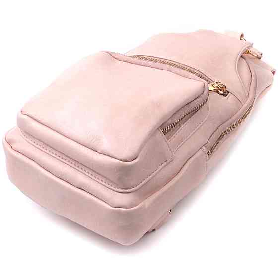 Жіноча слінг сумка через плече з екошкіри Vintage 22750 Рожевий Київ