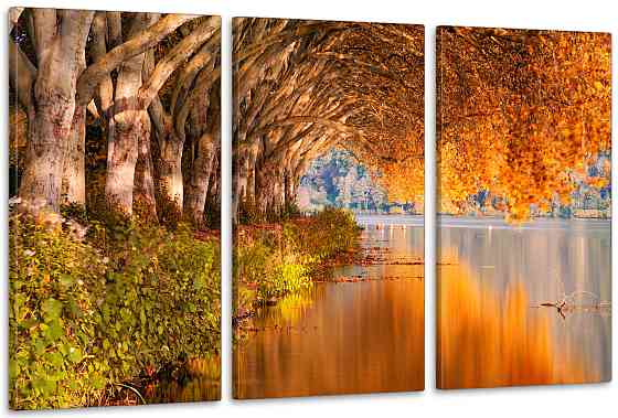 Модульна картина у вітальню/ спальню   Природа озера   ART-276_3A 70х130 см Київ