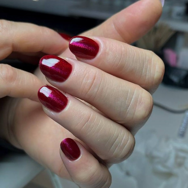 Гель-лак котяче око Gelix Cat Eye Raspberry 8мл Херсон - изображение 1