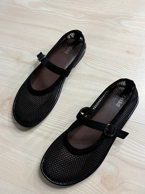 Балетки жіночі Meideli 5231-7 Mary Jane сітка з ремінцем чорні, 37, 24 см Київ - фото 2