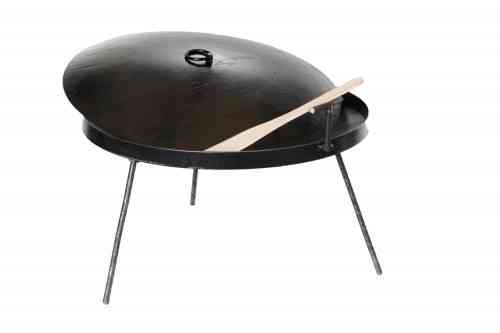 Туристическая сковорода с бортиком 30мм, крышкой и чехлом, 500мм, толщина 4мм СИЛА Харьков