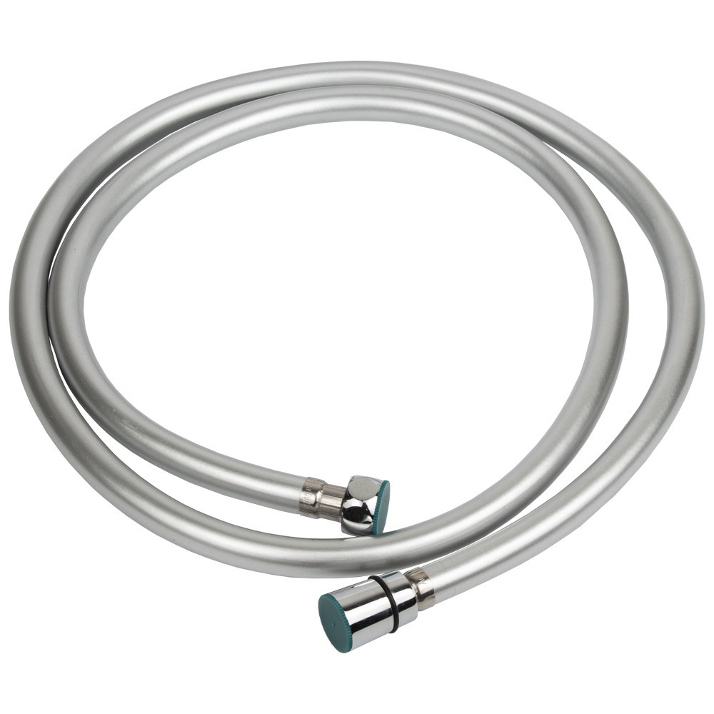 Шланг для душу 1/2" PVC 3-шаровий з підшипником сріблястий 150 см AQUATICA XB-0173 (9791611) Київ - фото 1