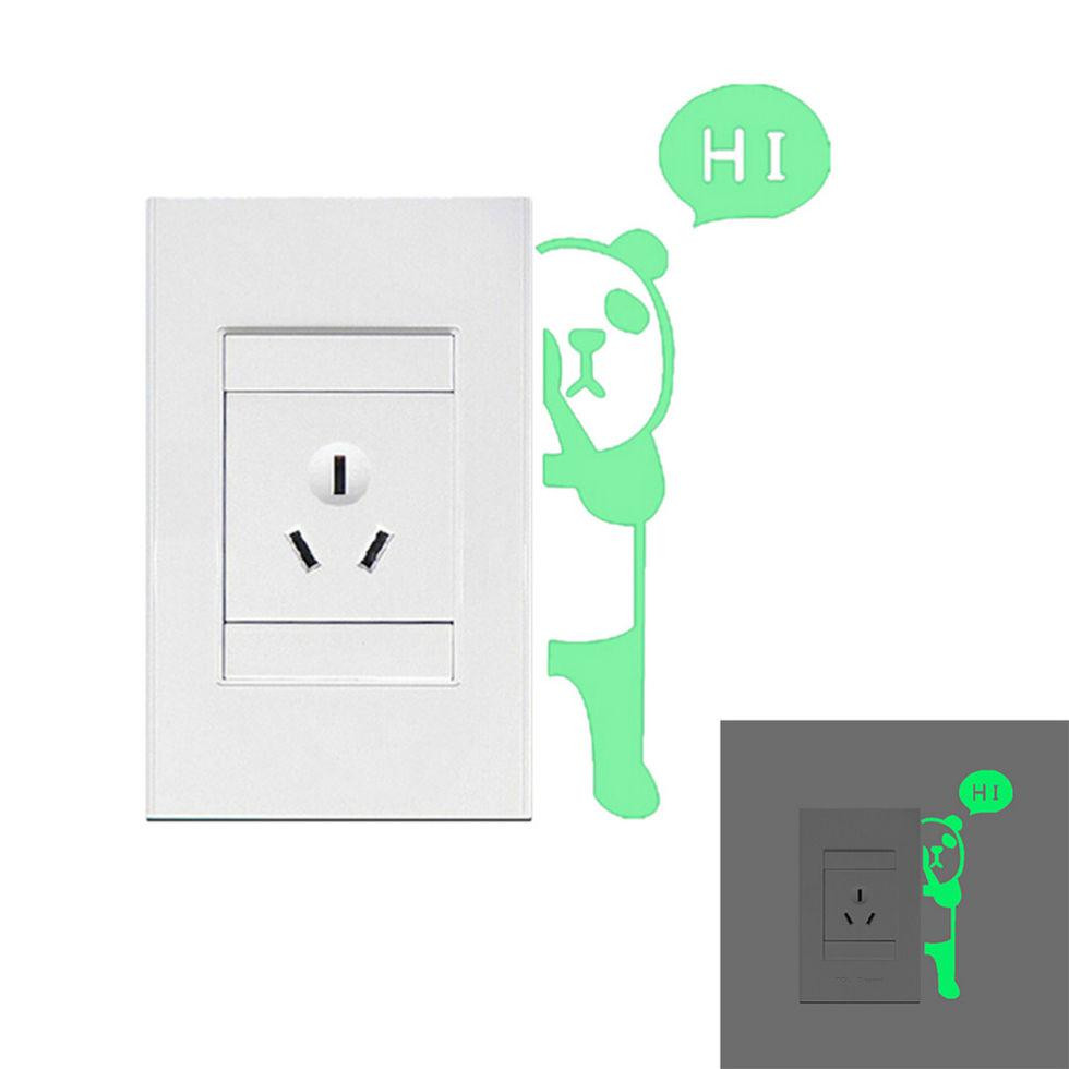 Фосфорна наклейка Панда 11 на 3 см салатовий Київ - фото 3