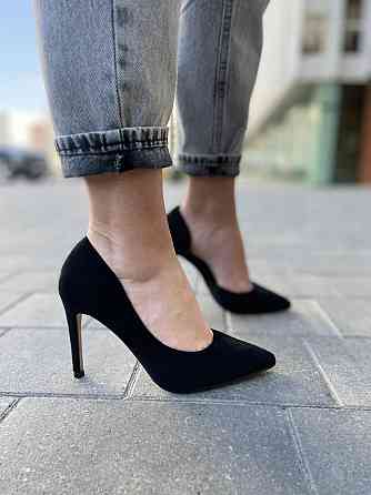 Meideli Туфлі жіночі MEIDELI чорні еко-замша каблук 10см 36р.-23.5см 40р.-26см (L311-1 4970) Коломия