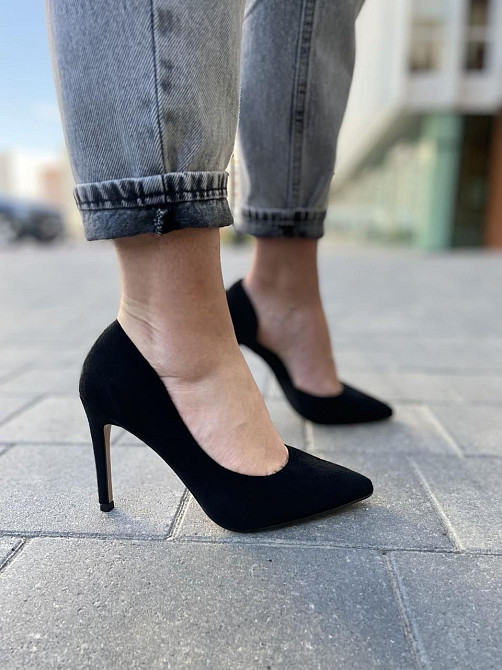 Meideli Туфлі жіночі MEIDELI чорні еко-замша каблук 10см 36р.-23.5см 40р.-26см (L311-1 4970) Коломия - фото 6