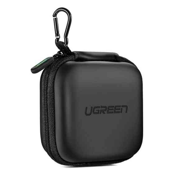 Кофр для зберігання навушників і кабелів UGreen 40816 з карабіном (Чорний) Николаев
