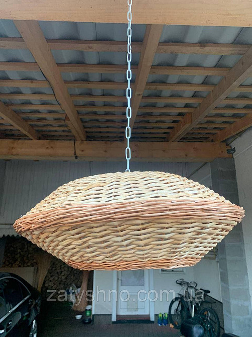 Плетеная люстра натуральная из лозы Киев - изображение 2