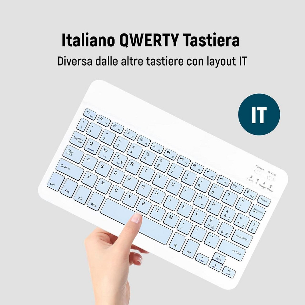 Чохол-клавіатура Lielax для iPad 10th Gen 10.9" Blue Італійська QWERTY знімна Bluetooth клавіатура тримач стилуса PU Київ - фото 2