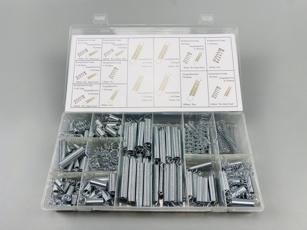 Пружинний комплект оцинковані подовжувачі та компресійна промислова пружина 16 видів 200 шт у коробці Мукачево - фото 10