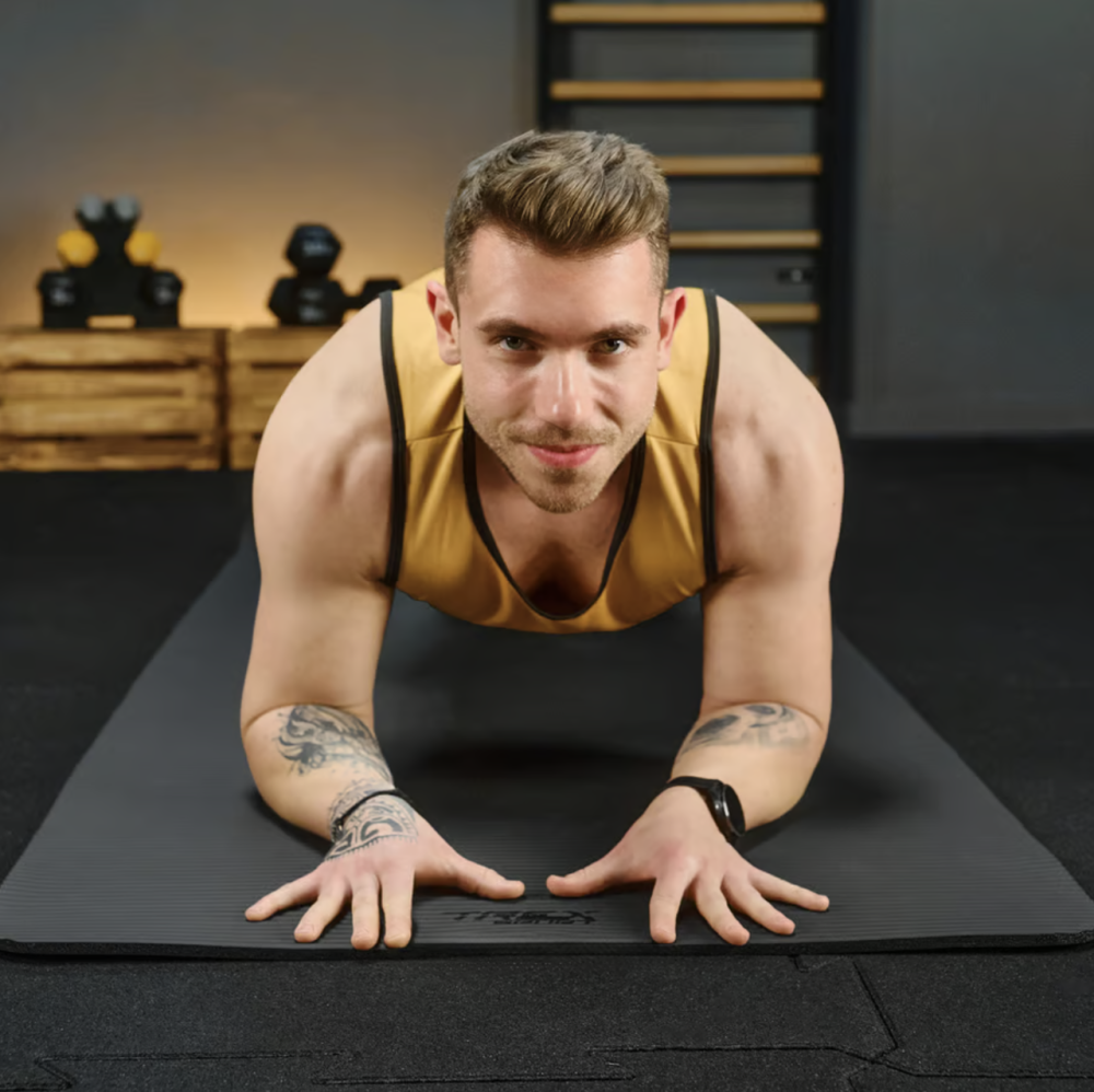 Коврик для йоги TX-019NGM NBR 1см 190х80 чорний Київ - фото 10