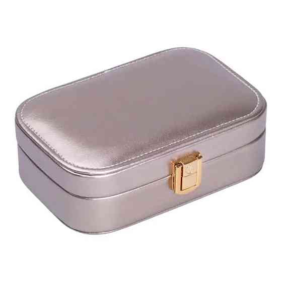 Шкатулка для украшений из эко кожи 15×10×5 см с зеркалом органайзер для ювелирных изделий HP-5-33G Киев