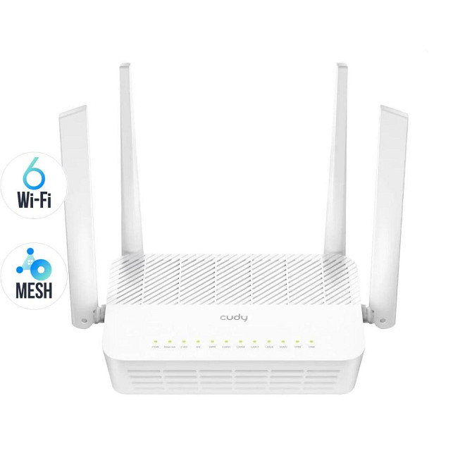 Маршрутизатор дводіапазонний Cudy WR3000H Wi-Fi 6 Mesh Gigabit 2.5G Port Вінниця - фото 2