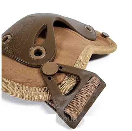 Тактичний комплект Наколінники + налокотники з міцного пластику FH 77 (Коричневий) Вінниця