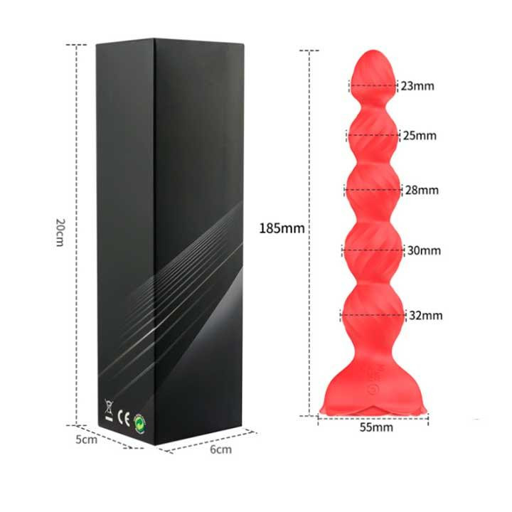 Смарт анальний корок, що світиться Love Spouse червоний — Анальні іграшки Вінниця - фото 6