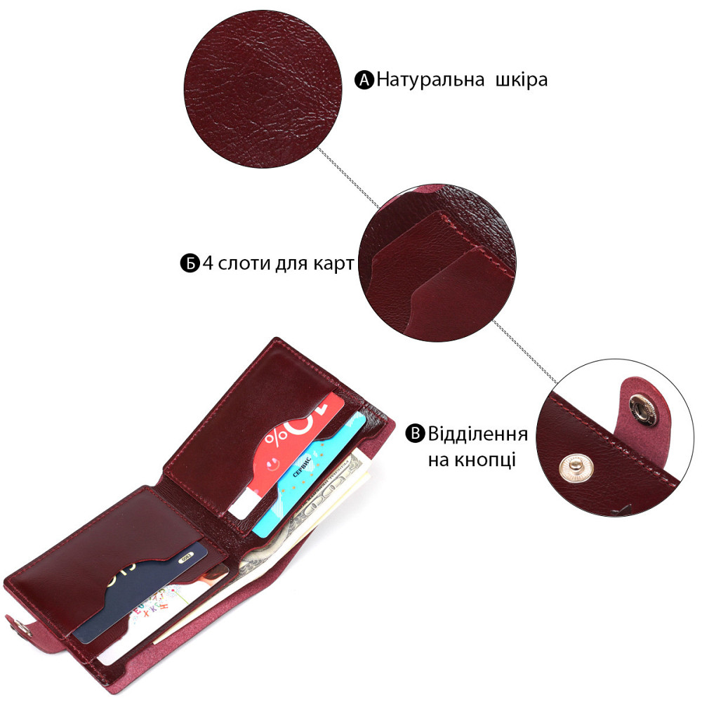 Жіноче глянсове шкіряне портмоне (SHVIGEL) Київ - фото 8