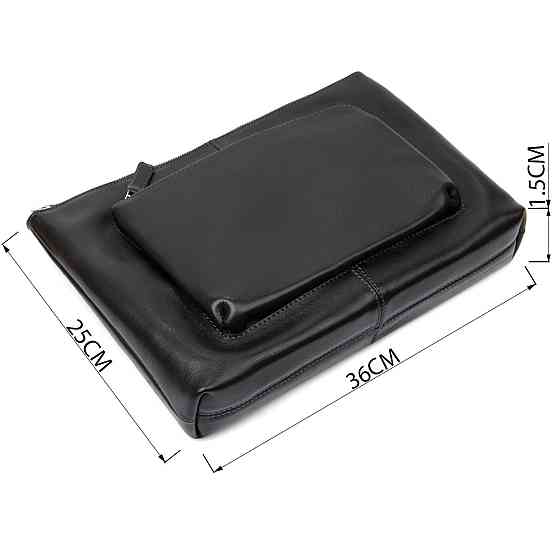 Кожаная мужская сумка для ноутбука GRANDE PELLE 11437 Черный Киев