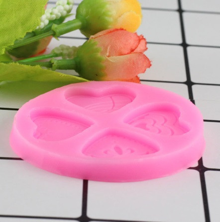 Молд силиконовый Сердца 56 мм розовый Киев - изображение 8