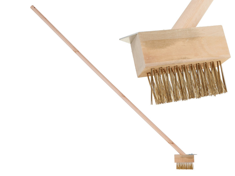 Щітка дротяна зі скребком для бруківки "Keltin" дерев'яна ручка Київ - фото 1