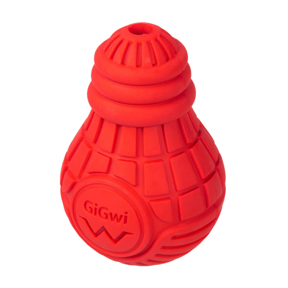 Іграшка для собак Лампочка гумова GiGwi Bulb Rubber, гума, M, червона Київ - фото 1