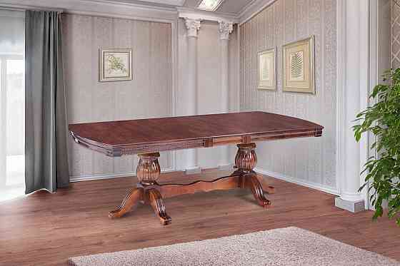 Стіл обідній Цезарь 200(+40)*100, темний горіх Київ