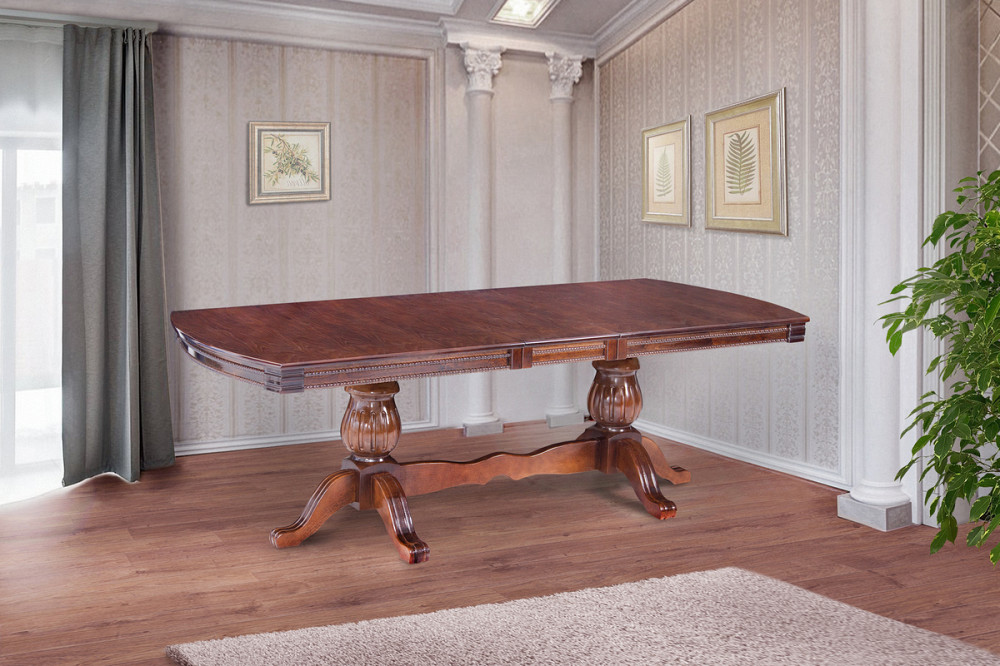 Стіл обідній Цезарь 200(+40)*100, темний горіх Київ - фото 1