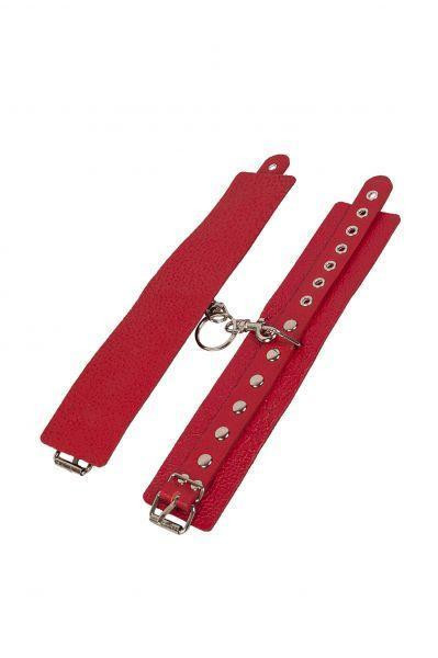 Наручники Leather Restraints Hand Cuffs, Red Sex Aura Киев - изображение 3
