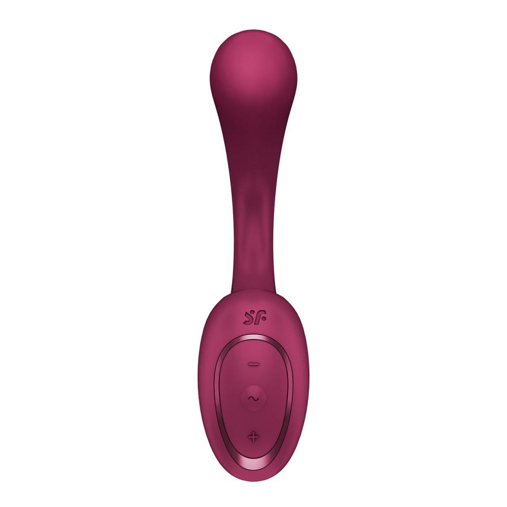 Вагінально-кліторальний вібратор Satisfyer G for Goddess 2 Wine Red, 2 мотори Sex Aura Київ - фото 3