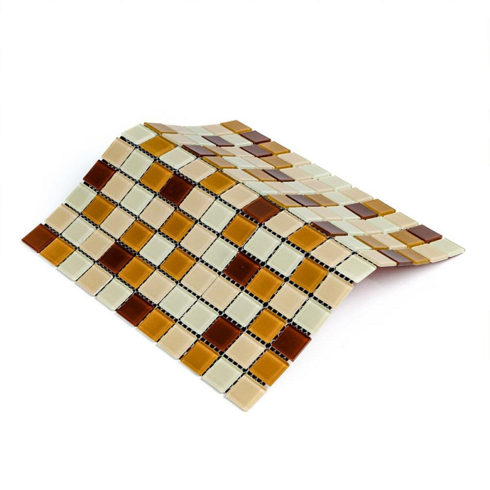 Коричнева скляна мозаїка для декору Київ - фото 7