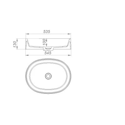 Раковина GRANADO Viveiro white gel (gbs1405g) Винница - изображение 6