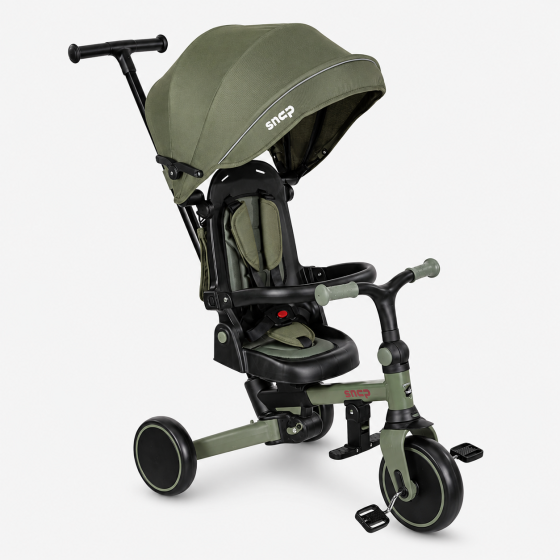 Велосипед трехколесный TILLY SNAP T-391 зеленый с родительской ручкой и поворотным сиденьем Киев