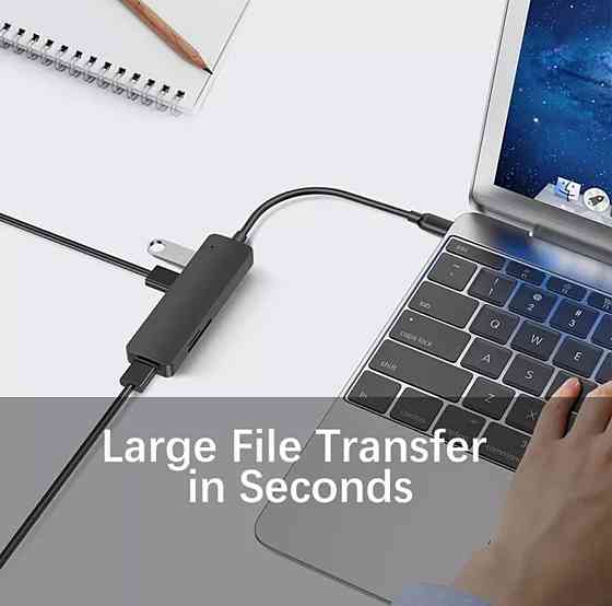 Type C и USB Hub 5 IN 1 Хаб 5 в 1 мультиадаптер для ноутбука Киев