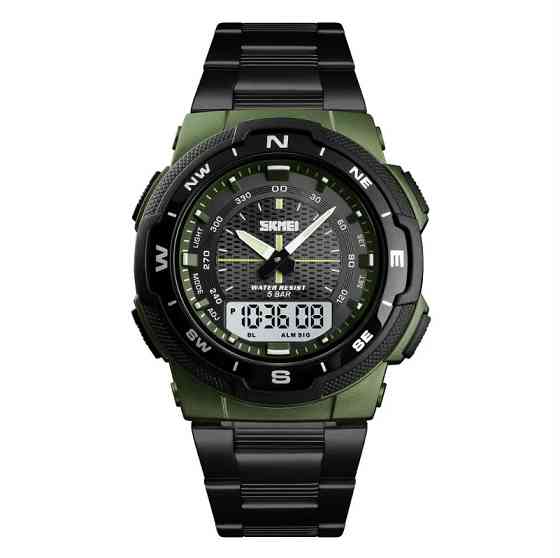 Мужские часы Skmei 1370 Marshal Зеленые Винница
