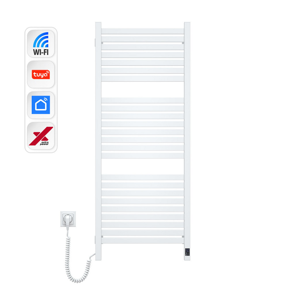 Електрична сушарка для рушників NAVIN Авангард X 480х1200 Sensor з WI-FI лівобічна, біла Київ - фото 1