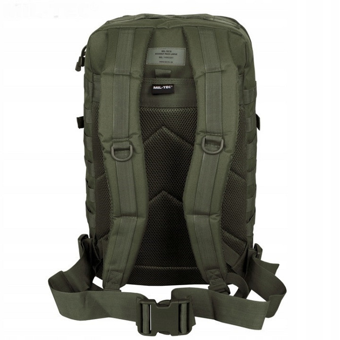Тактичний Рюкзак 36 літрів із системою Molle 25 мм Mil-Tec від Sturm "Assault Large" (14002201) Oliv Нововолинськ - фото 7