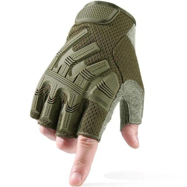 Перчатки тактические 2E, безпалые XL, зеленые (2E-TACTGLOSUM-XL-OG) Киев - изображение 1