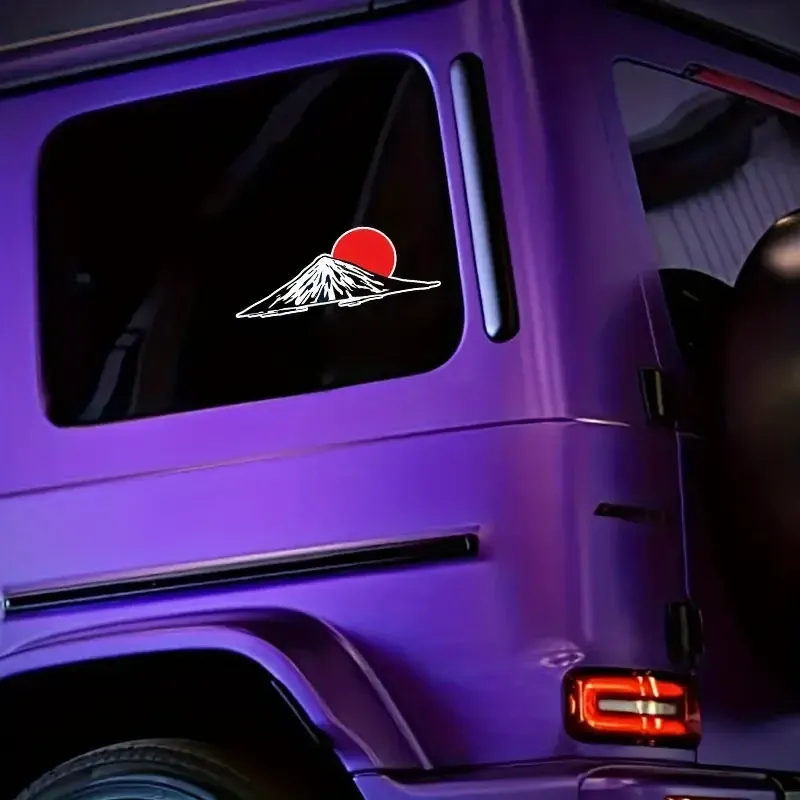 Виниловая наклейка Mount Fuji – декоративная наклейка с горой Фудзи и красным солнцем, 1 шт Киев - изображение 5