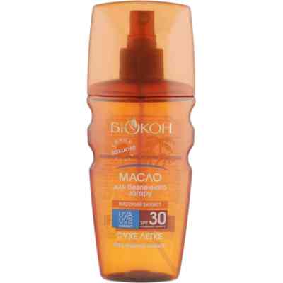 Средство для загара Біокон Масло для безопасного загара Высокая защита SPF 30 160 мл (4820160033269) Винница