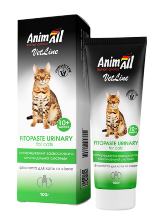 Фитопаста AnimAll VetLine уринари для кошек, 100 г Винница