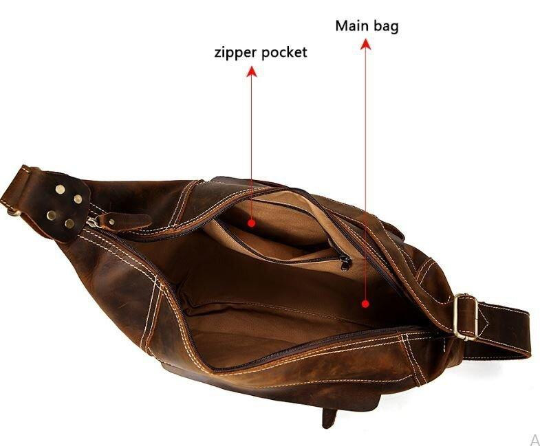 Чоловіча вінтажна сумка через плече Vintage 14782 Коричнева Київ - фото 10