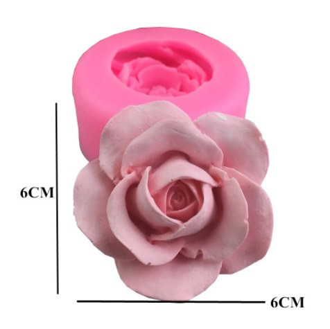 Молд из силикона Роза 60 на 60 мм розовый Киев - изображение 2