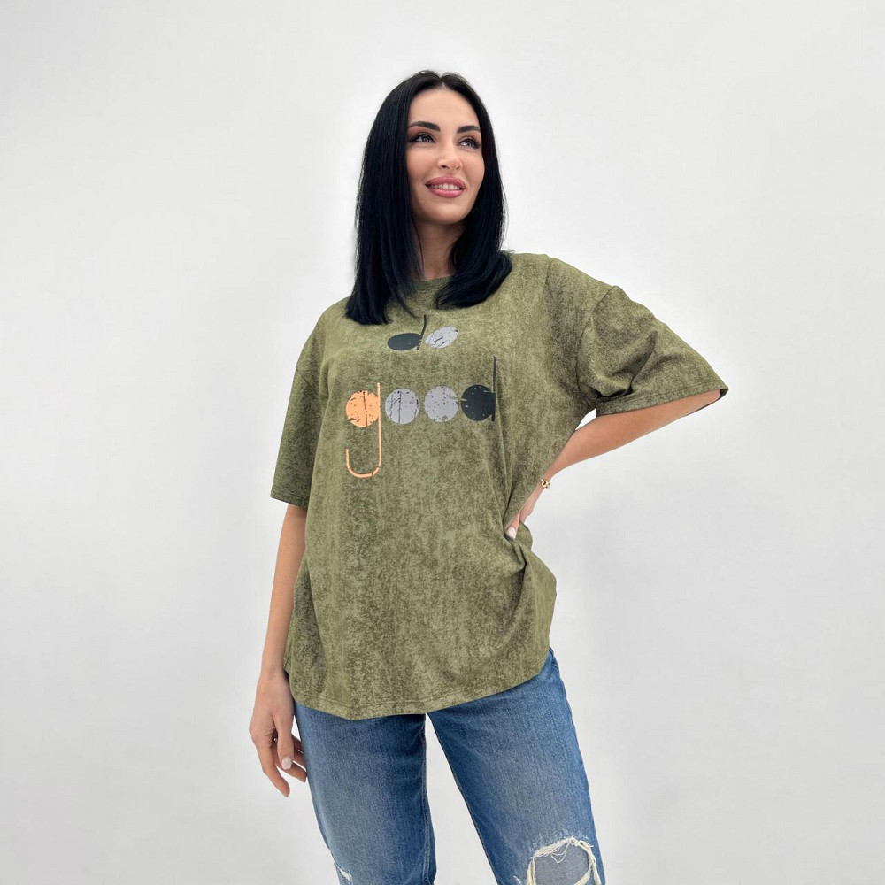 Женская футболка свободного кроя 