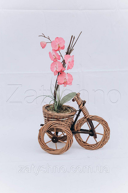 Кашпо под цветы плетеная трактор | подставка уличная под цветы велосипед | цветочная подставка на ул Киев - изображение 6