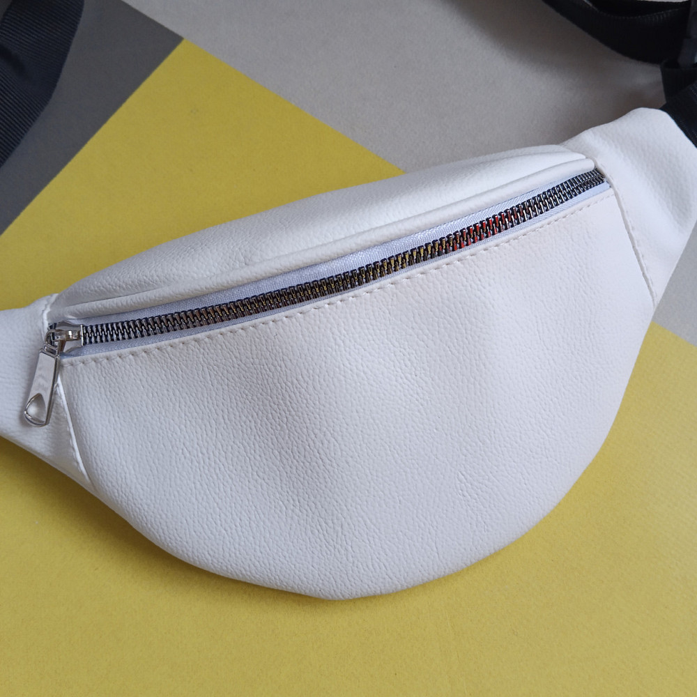 Сумка жіноча бананка біла поясна сумка Київ - фото 1