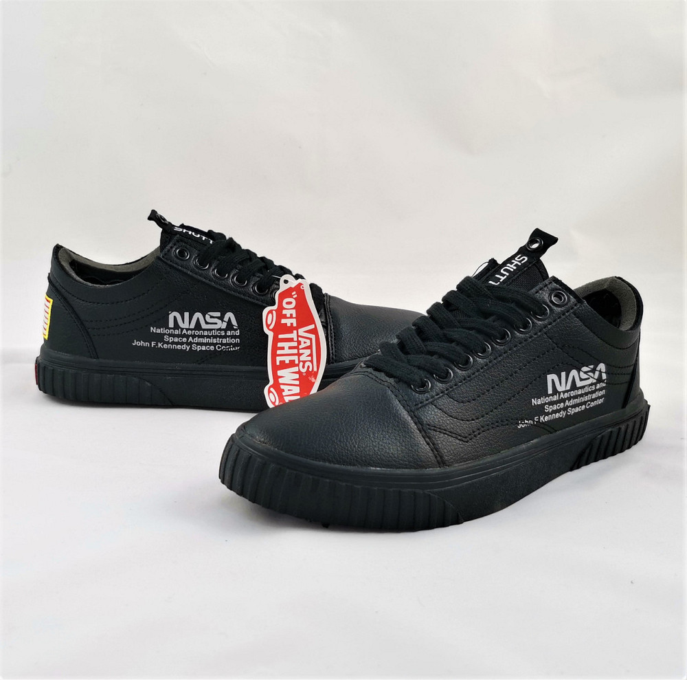 Кросівки NASA Shuttle Ванс Чорні Шкіряні Кеди Венси (розміри: 39,42) Дніпро - фото 2