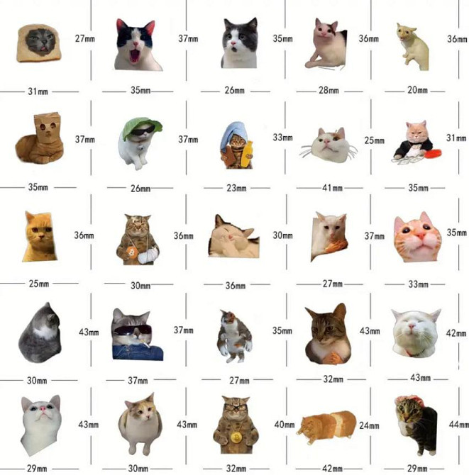 Стикеры с котами. Водонепроницаемые виниловые эстетические наклейки, набор 50 штук. Киев - изображение 3