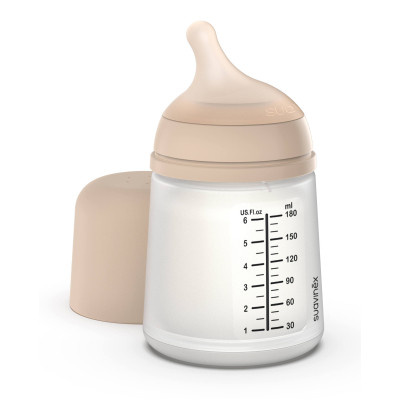 Пляшечка для годування Suavinex Zero. Zero Beige 180 мл, повільний потік (308413) Вінниця - фото 1