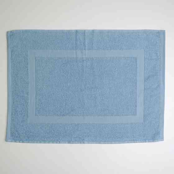 Махровое полотенце для ног с прямоугольником GM Textile 50х70см 380г/м2 (Голубой) Сумы