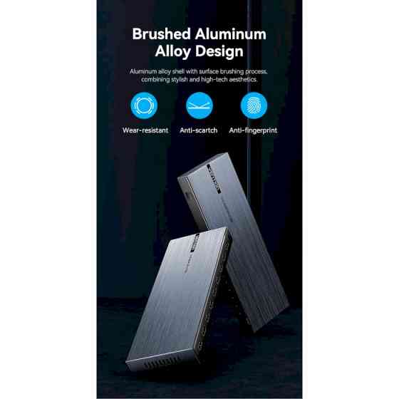 Сплітер Vention 4K 1x8 HDMI Splitter Black Aluminum Alloy Type EU Standard Київ