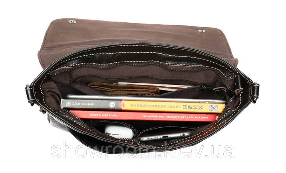 Мужская горизонтальная сумка на плечо Leather Collection (5047) Киев - изображение 4